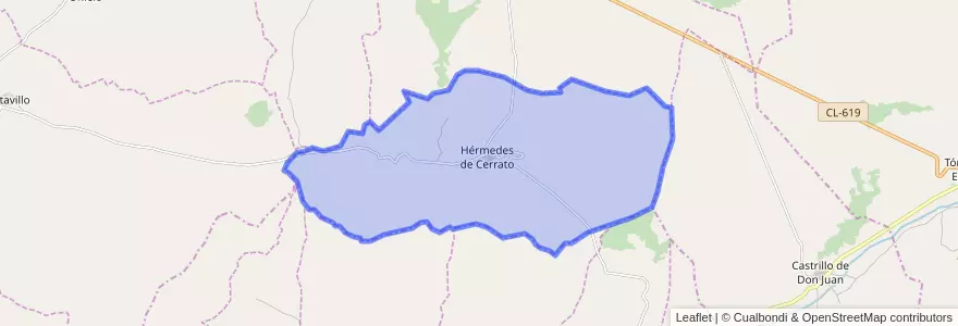 Mapa de ubicacion de Hérmedes de Cerrato.