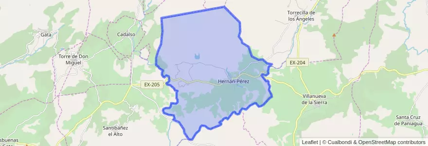 Mapa de ubicacion de Hernán-Pérez.