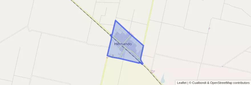 Mapa de ubicacion de Hernando.