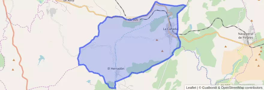 Mapa de ubicacion de Herradón de Pinares.