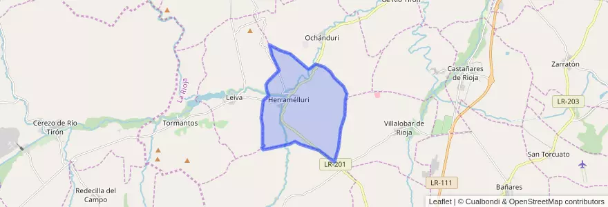Mapa de ubicacion de Herramélluri.