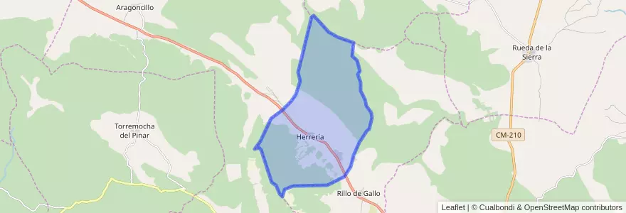 Mapa de ubicacion de Herrería.