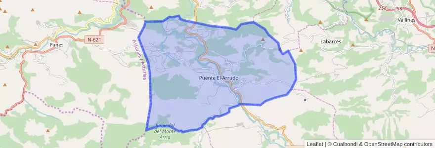 Mapa de ubicacion de Herrerías.