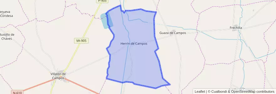 Mapa de ubicacion de Herrín de Campos.