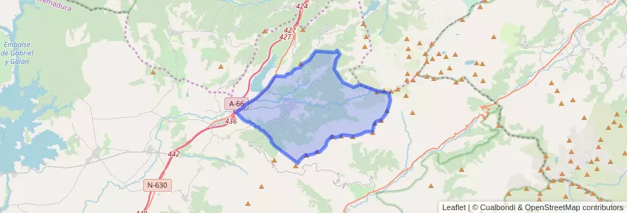 Mapa de ubicacion de Hervás.