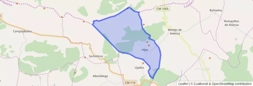 Mapa de ubicacion de Hijes.