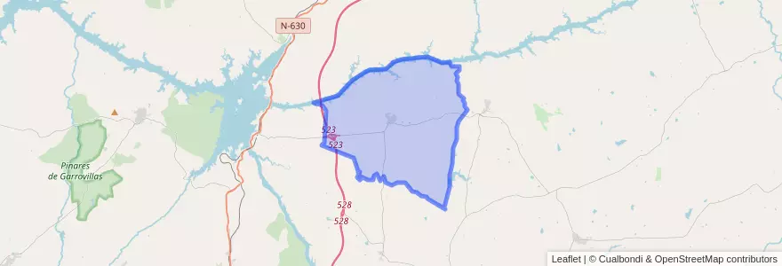 Mapa de ubicacion de Hinojal.
