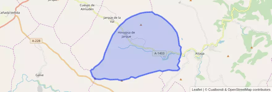Mapa de ubicacion de Hinojosa de Jarque.