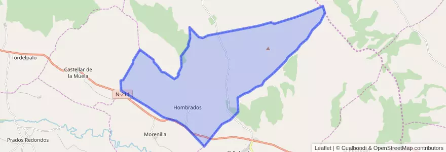 Mapa de ubicacion de Hombrados.