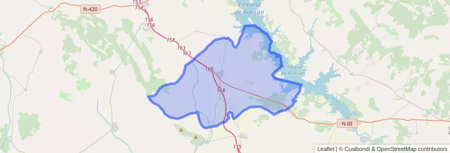 Mapa de ubicacion de Honrubia.