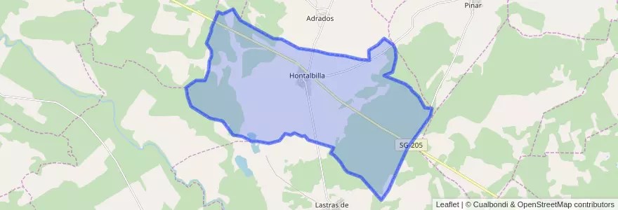 Mapa de ubicacion de Hontalbilla.