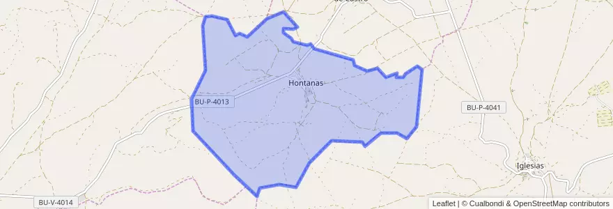 Mapa de ubicacion de Hontanas.