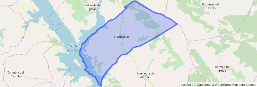 Mapa de ubicacion de Hontecillas.
