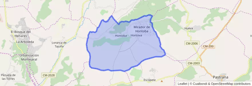 Mapa de ubicacion de Hontoba.