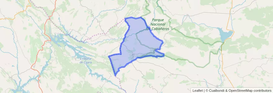 Mapa de ubicacion de Horcajo de los Montes.