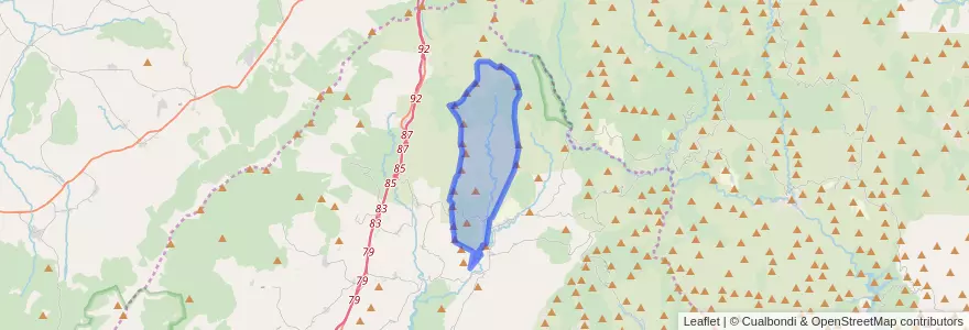 Mapa de ubicacion de Horcajuelo de la Sierra.
