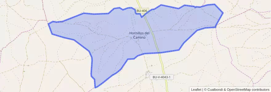 Mapa de ubicacion de Hornillos del Camino.