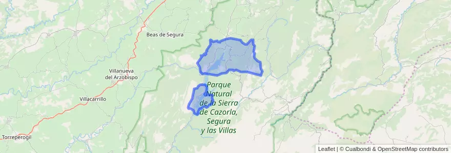 Mapa de ubicacion de Hornos.