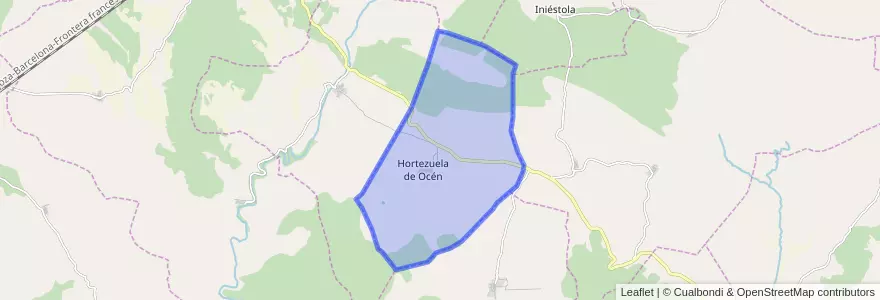 Mapa de ubicacion de Hortezuela de Océn.