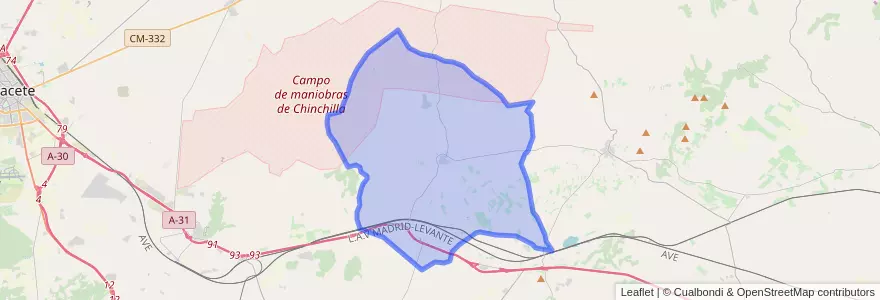 Mapa de ubicacion de Hoya-Gonzalo.