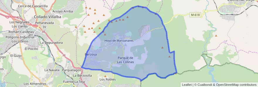 Mapa de ubicacion de Hoyo de Manzanares.