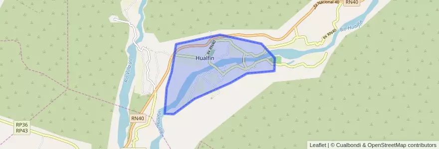 Mapa de ubicacion de Hualfín.