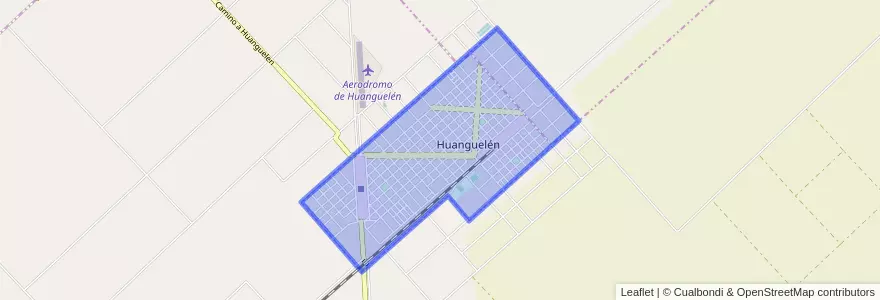 Mapa de ubicacion de Huanguelén.
