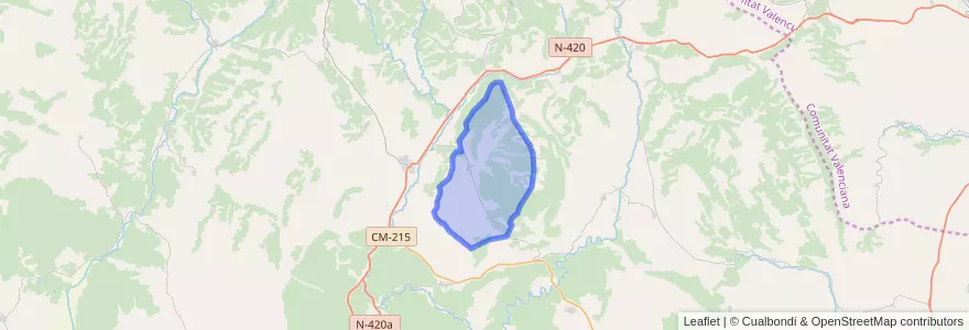 Mapa de ubicacion de Huérguina.