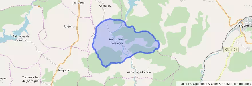 Mapa de ubicacion de Huérmeces del Cerro.