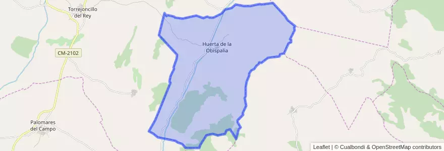 Mapa de ubicacion de Huerta de la Obispalía.