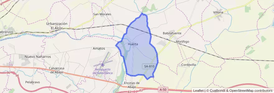 Mapa de ubicacion de Huerta.