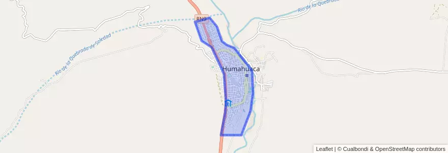 Mapa de ubicacion de Humahuaca.