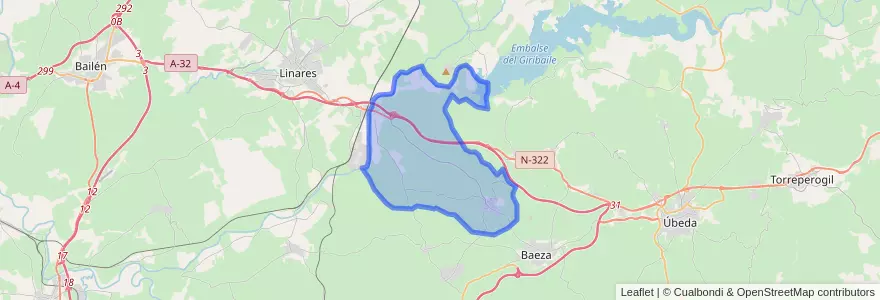 Mapa de ubicacion de Ibros.