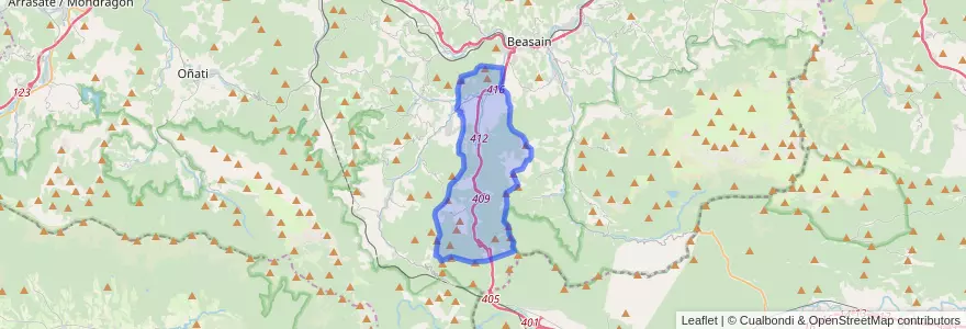 Mapa de ubicacion de Idiazabal.