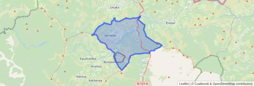 Mapa de ubicacion de Igantzi.