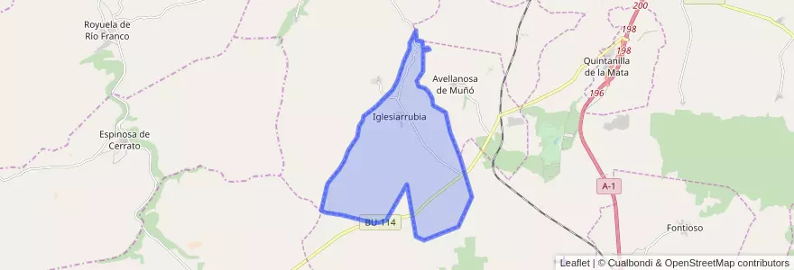 Mapa de ubicacion de Iglesiarrubia.