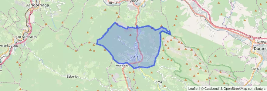 Mapa de ubicacion de Igorre.