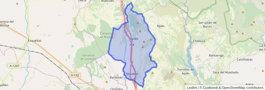Mapa de ubicacion de Igriés.