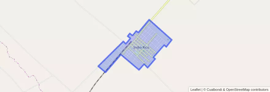 Mapa de ubicacion de Indio Rico.