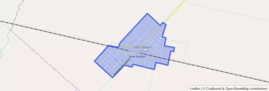 Mapa de ubicacion de Inés Indart.