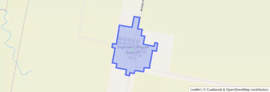 Mapa de ubicacion de Ingeniero Miguel Sajaroff.