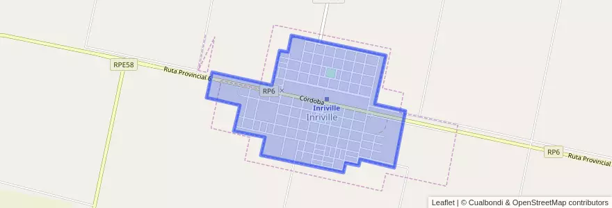 Mapa de ubicacion de Inriville.