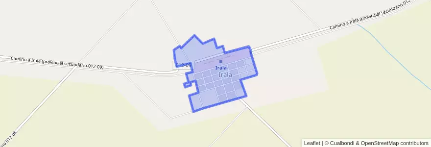 Mapa de ubicacion de Irala.