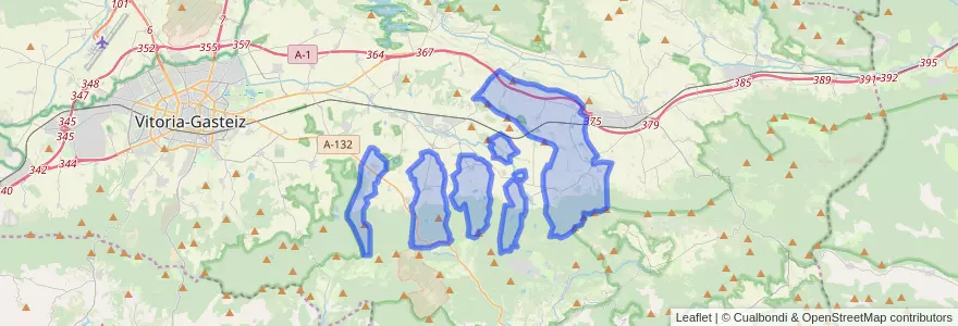 Mapa de ubicacion de Iruraiz-Gauna.