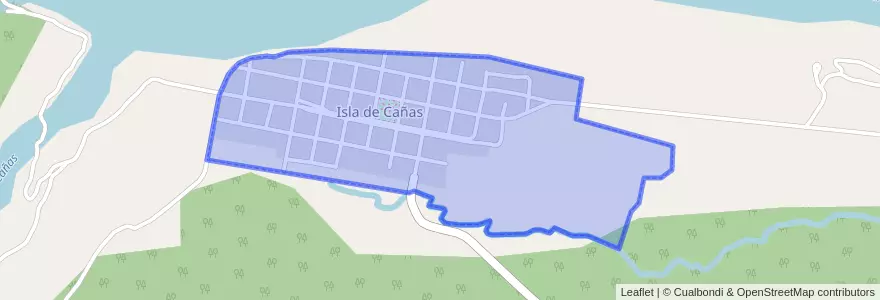 Mapa de ubicacion de Isla de Cañas.