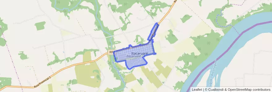 Mapa de ubicacion de Itacaruaré.