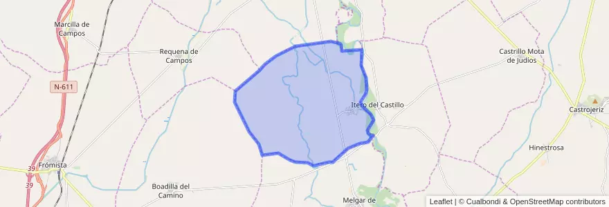 Mapa de ubicacion de Itero de la Vega.