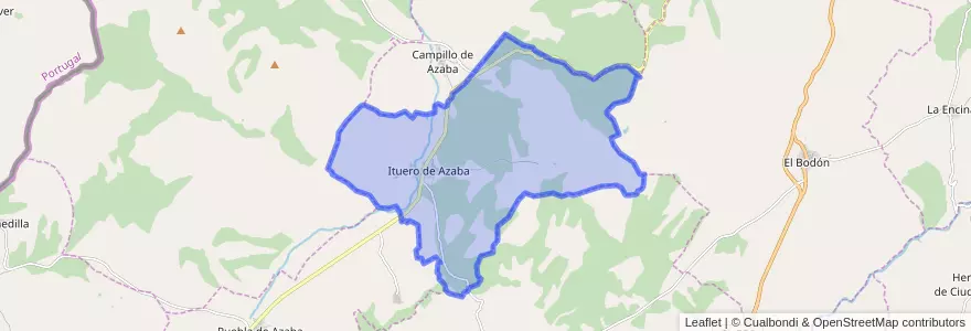 Mapa de ubicacion de Ituero de Azaba.