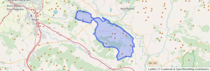 Mapa de ubicacion de Izagaondoa.