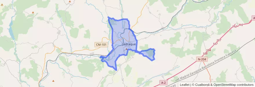 Mapa de ubicacion de Jadraque.